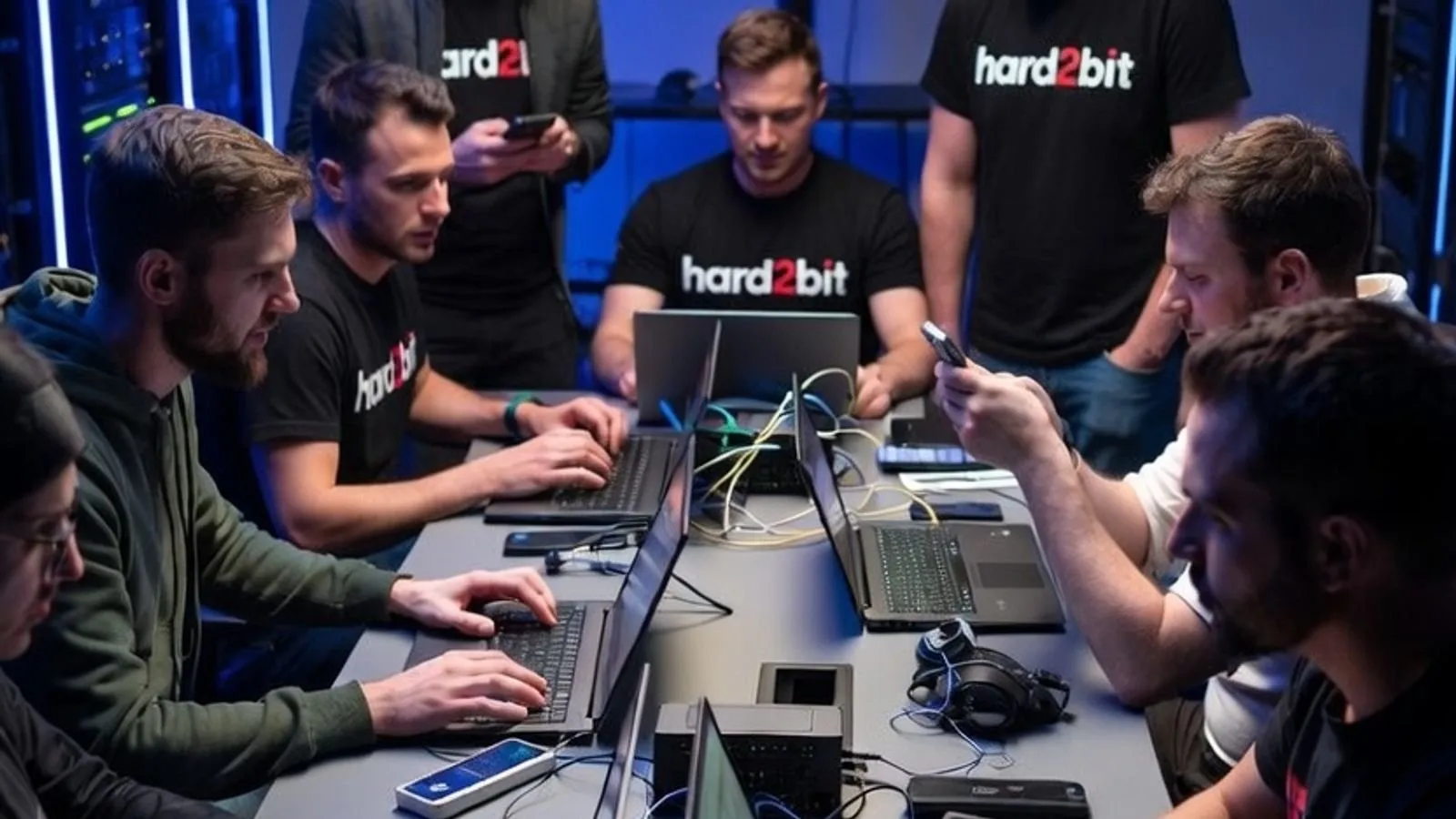 Hard2bit team working in operations room